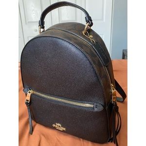 Coach Jordyn Backpack Black/Brown Leather